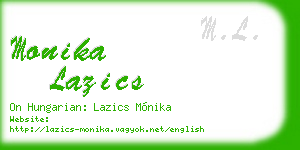 monika lazics business card